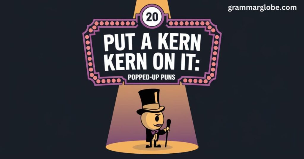 Put a Kern on It: Popped-Up Puns 