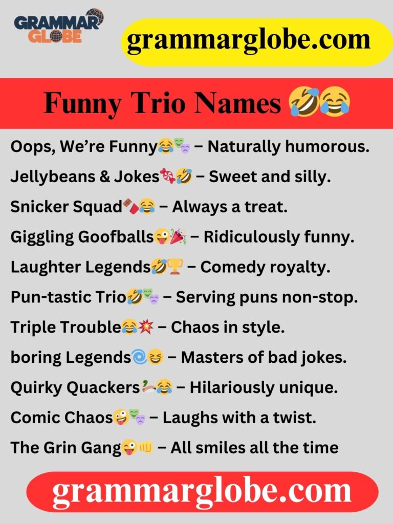 Funny Trio Names