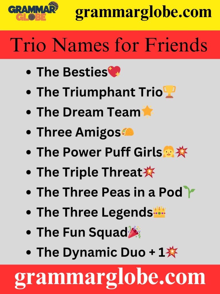 Trio Names for Friends