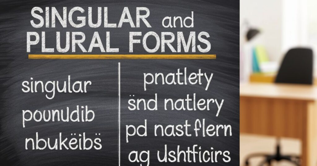 Singular and Plural Forms