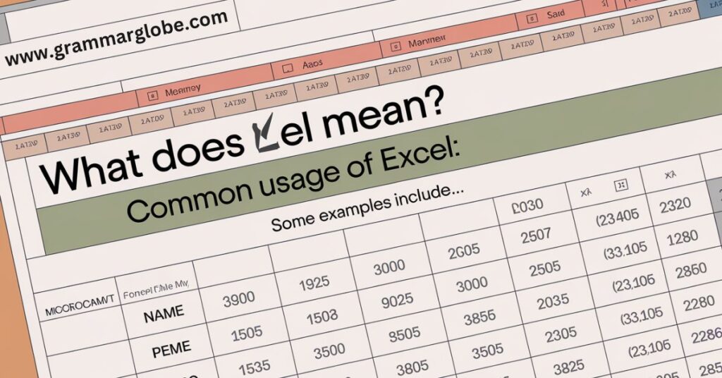 Common Usage of Excel