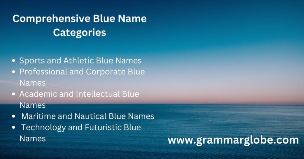 Comprehensive Blue Name Categories:
