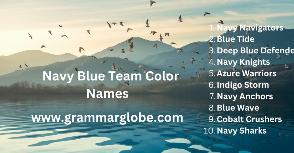 Navy Blue Team Color Names