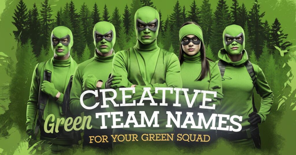 510+ Creative Green Team Names for Your Green Squad