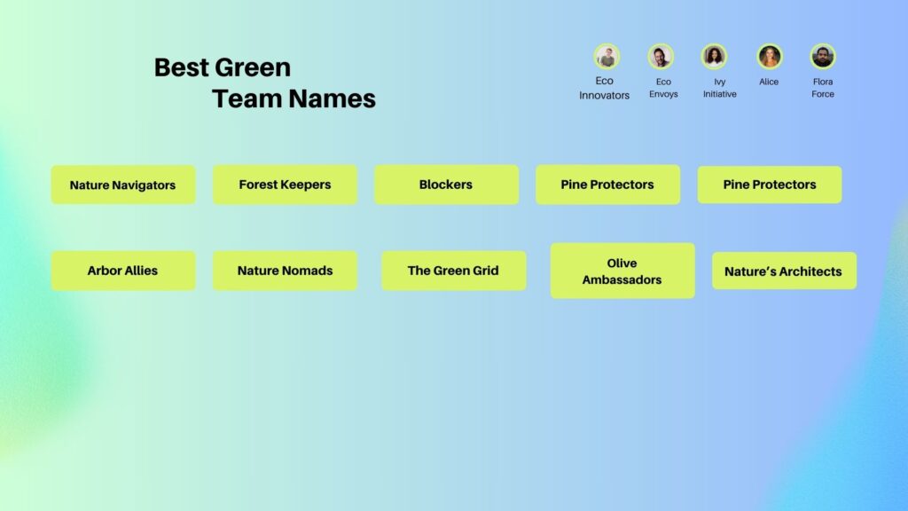 Best Green Team Names