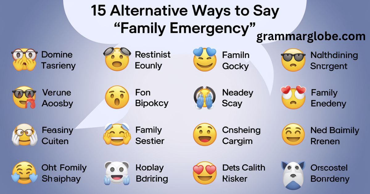 15 Alternative Ways to Say Family Emergency