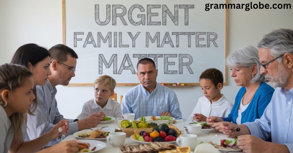 Urgent Family Matter: Alternative Ways to Say Family Emergency