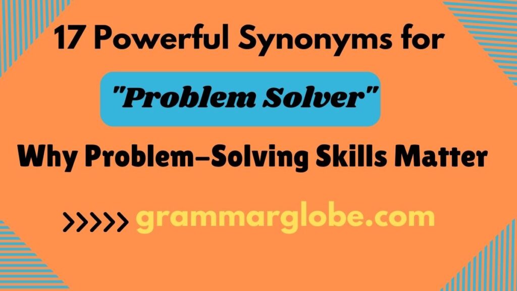 synonyms for problem solver on your resume