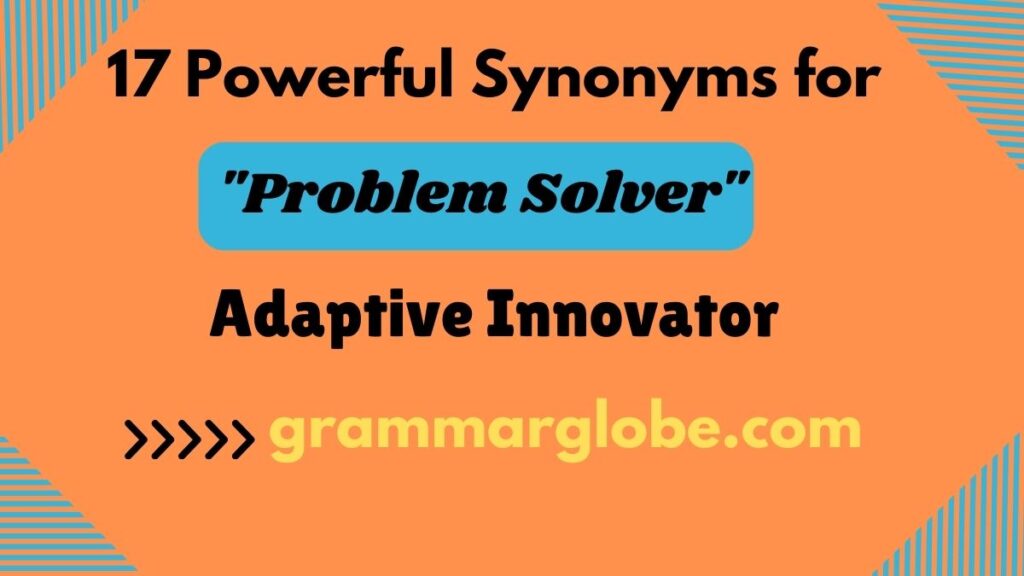 synonyms for problem solver on your resume