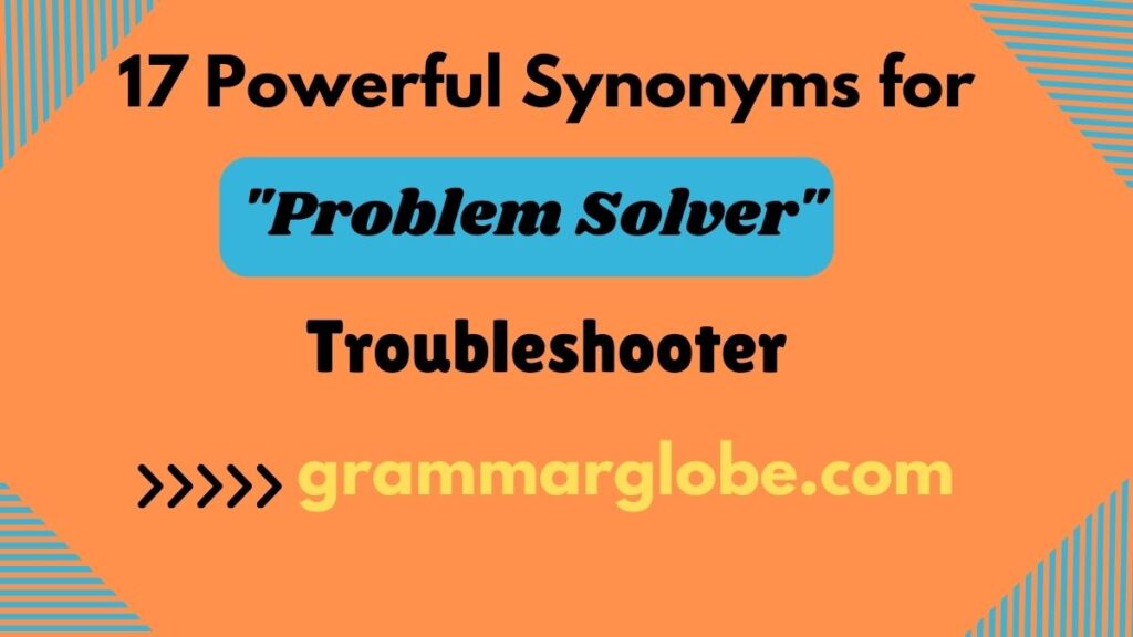 synonyms for problem solver on your resume