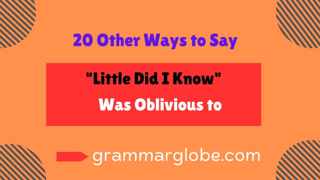 20 Other Ways to Say "Little Did I Know" – Expand Your Vocabulary